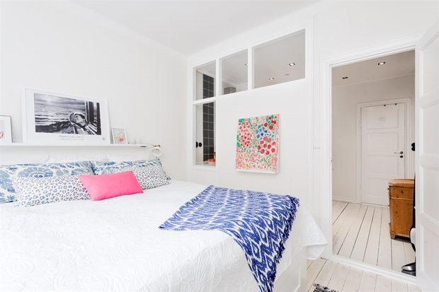 Фотография: Спальня в стиле Скандинавский, Малогабаритная квартира, Квартира, Дома и квартиры – фото на INMYROOM