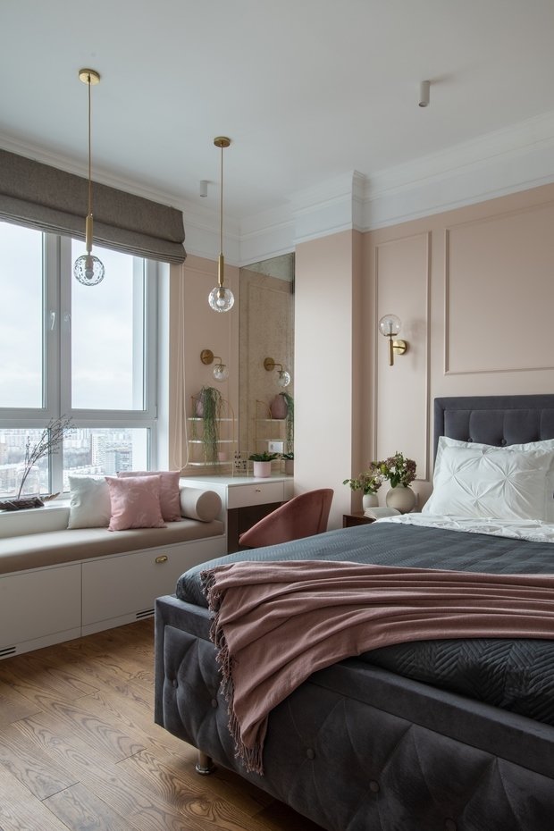 Фотография: Спальня в стиле Классический, Современный, Квартира, Проект недели, Москва, 2 комнаты, 40-60 метров, Ирина Балданова – фото на INMYROOM