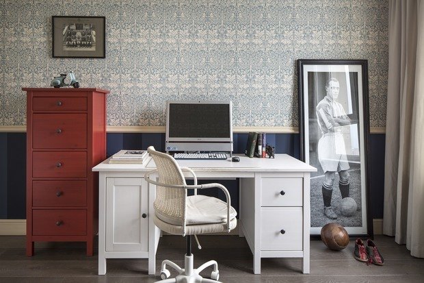 Фотография: Кабинет в стиле Прованс и Кантри, Эклектика, Квартира, Проект недели, Москва, Олеся Шляхтина, 2 комнаты, 3 комнаты, 60-90 метров – фото на INMYROOM