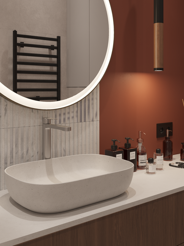 Фотография: Ванная в стиле Современный, Минимализм, Квартира, Проект недели, Москва, Монолитный дом, 3 комнаты, 60-90 метров, Анастасия Григорьева – фото на INMYROOM