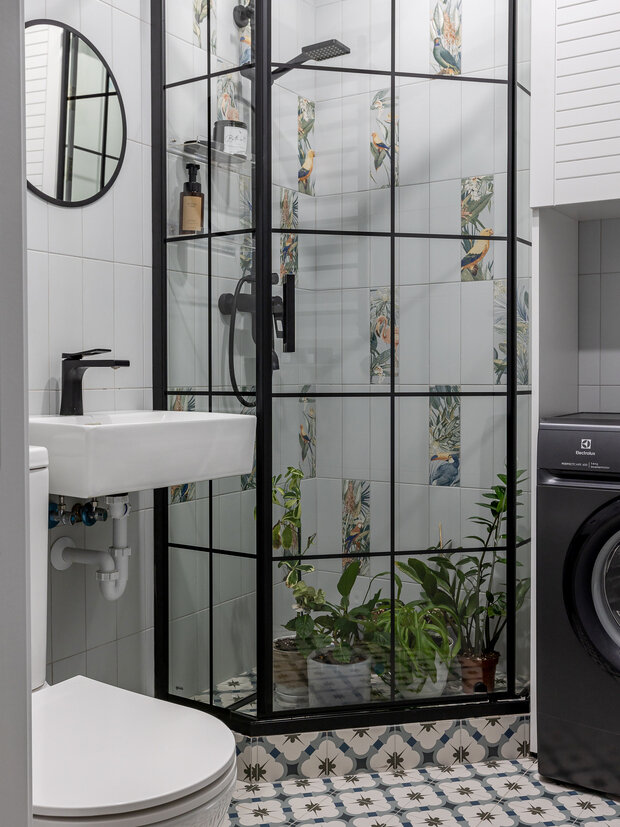 Фотография: Ванная в стиле Скандинавский, Современный, Эклектика, Малогабаритная квартира, Квартира, Проект дня, Беларусь, Минск, Хрущевка, Кирпичный дом, 2 комнаты, 40-60 метров, Эльвира Мисюро – фото на INMYROOM