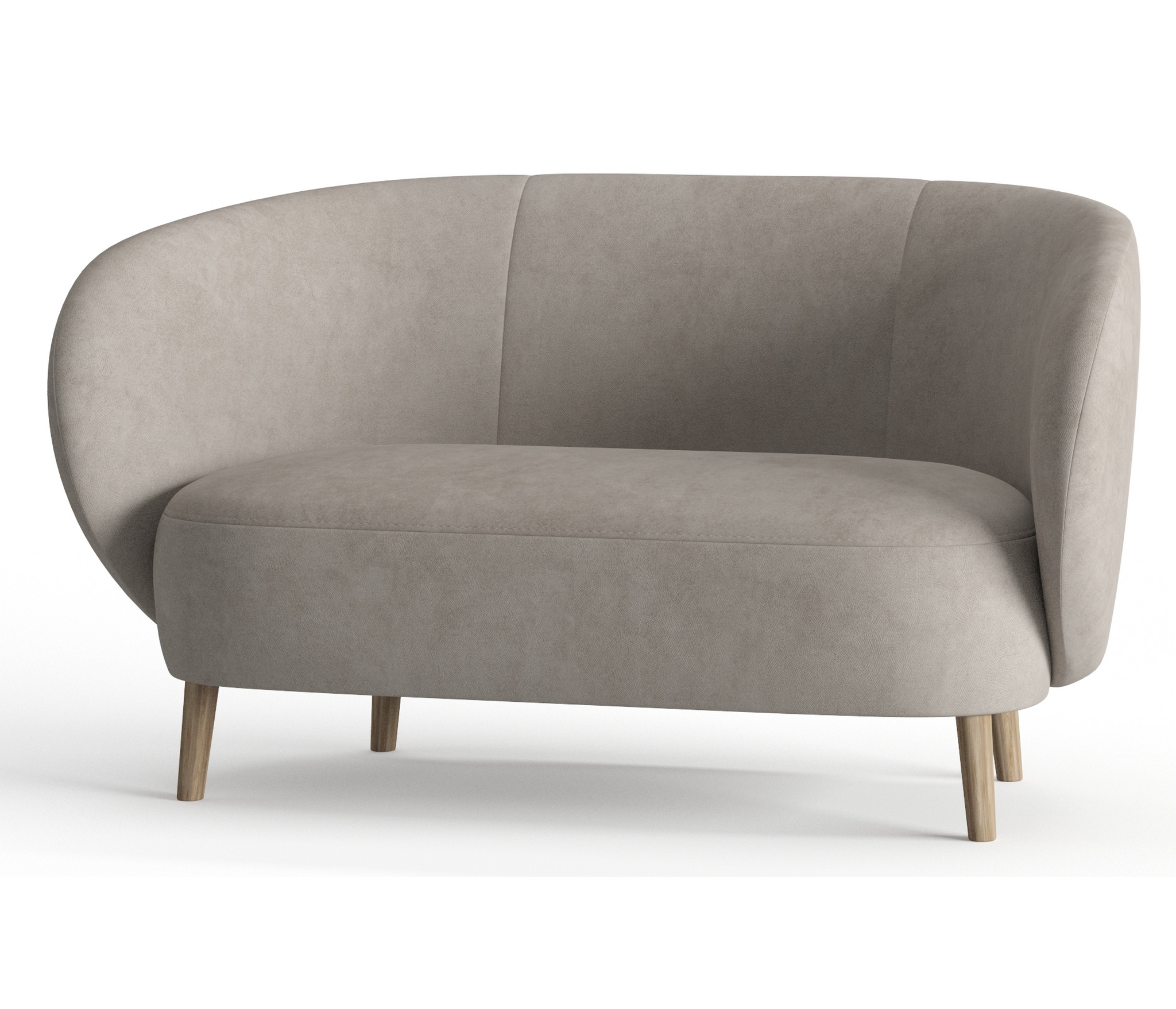 Диван Чарльз в обивке из велюра светло-серого цвета