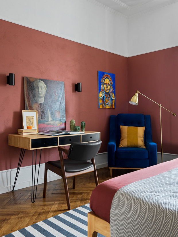 Фотография: Спальня в стиле Эклектика, Квартира, Проект недели, Москва, Дарья Назаренко, Сталинка, 3 комнаты, 60-90 метров – фото на INMYROOM
