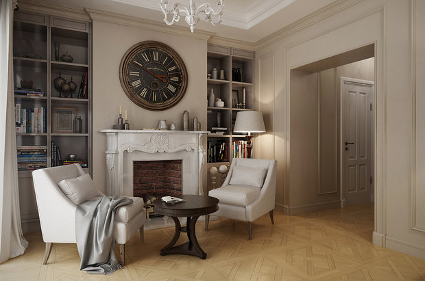 Фото из портфолио Американская классика в Ленинградской области. – фотографии дизайна интерьеров на INMYROOM