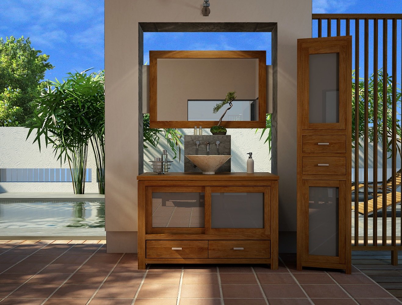 Фотография: Ванная в стиле Прованс и Кантри, Современный, Интерьер комнат, Teak House, Эко – фото на INMYROOM Фотография: Ванная в стиле Прованс и Кантри, Современный, Интерьер комнат, Teak House, Эко – фото на INMYROOM