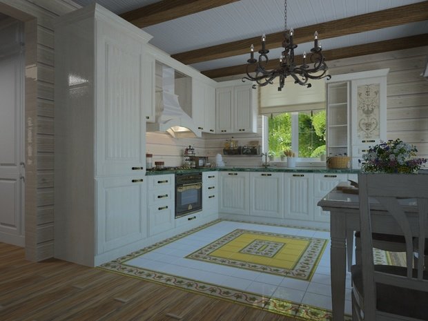 Фото из портфолио Сруб Прованс – фотографии дизайна интерьеров на INMYROOM