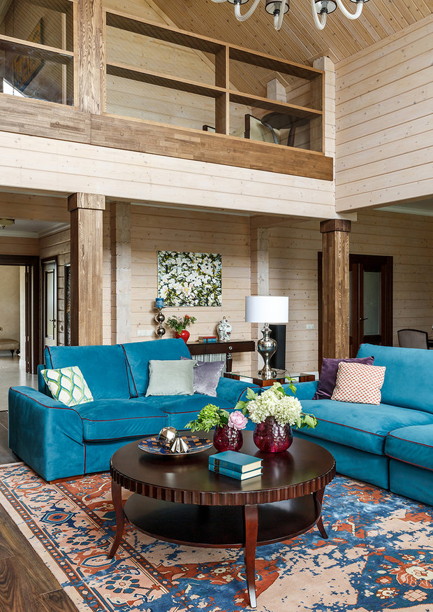 Фото из портфолио Дом из клееного бруса 680 м2 в КП "РУЗСКАЯ ГАВАНЬ" – фотографии дизайна интерьеров на INMYROOM