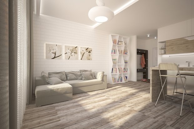 Фото из портфолио Квартира-студия – фотографии дизайна интерьеров на INMYROOM