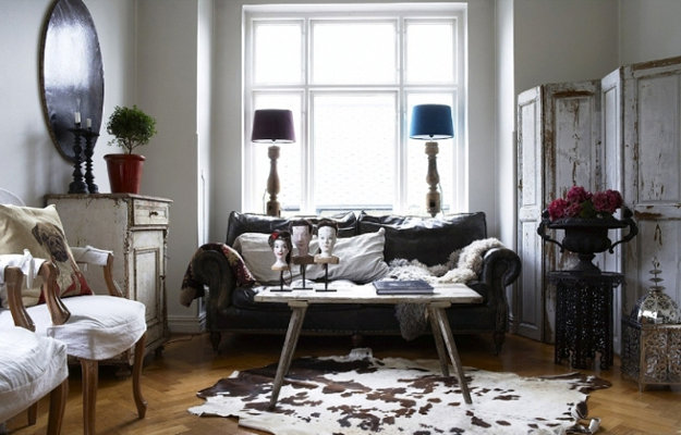 Фотография: Гостиная в стиле Скандинавский, Малогабаритная квартира, Стиль жизни, Советы, Окна, Ширма, Перегородки – фото на INMYROOM