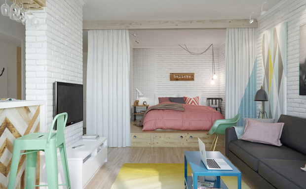 Фотография: Спальня в стиле Лофт, Прованс и Кантри, Классический, Скандинавский, Современный, Эклектика, Квартира, Планировки, Аксессуары, Декор, Мебель и свет, Минимализм, Москва, Киев, Гид, Эко, Подмосковье, Ивантеевка, Сочи, Химки – фото на INMYROOM