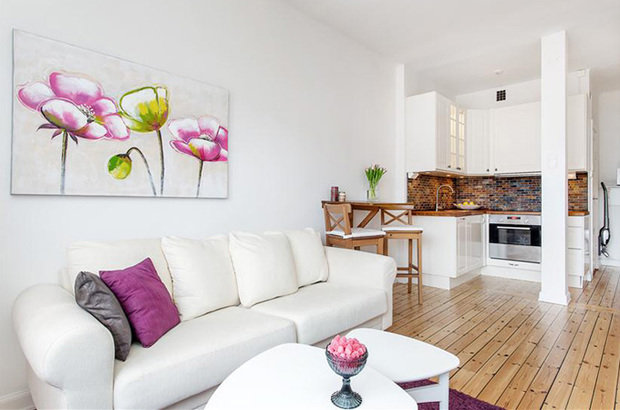 Фотография: Кухня и столовая в стиле Скандинавский, Малогабаритная квартира, Квартира, Дома и квартиры – фото на INMYROOM