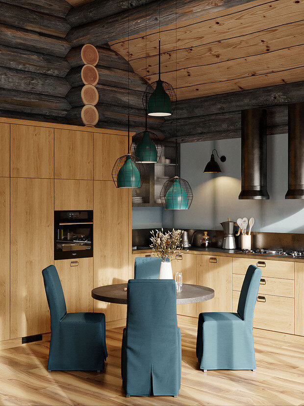 Фотография: Кухня и столовая в стиле Современный, Эклектика, Эко, Прованс и Кантри, Дом, Проект дня, Дом и дача, Юлия Чернова, 3 комнаты, Более 90 метров, Астрахань – фото на INMYROOM