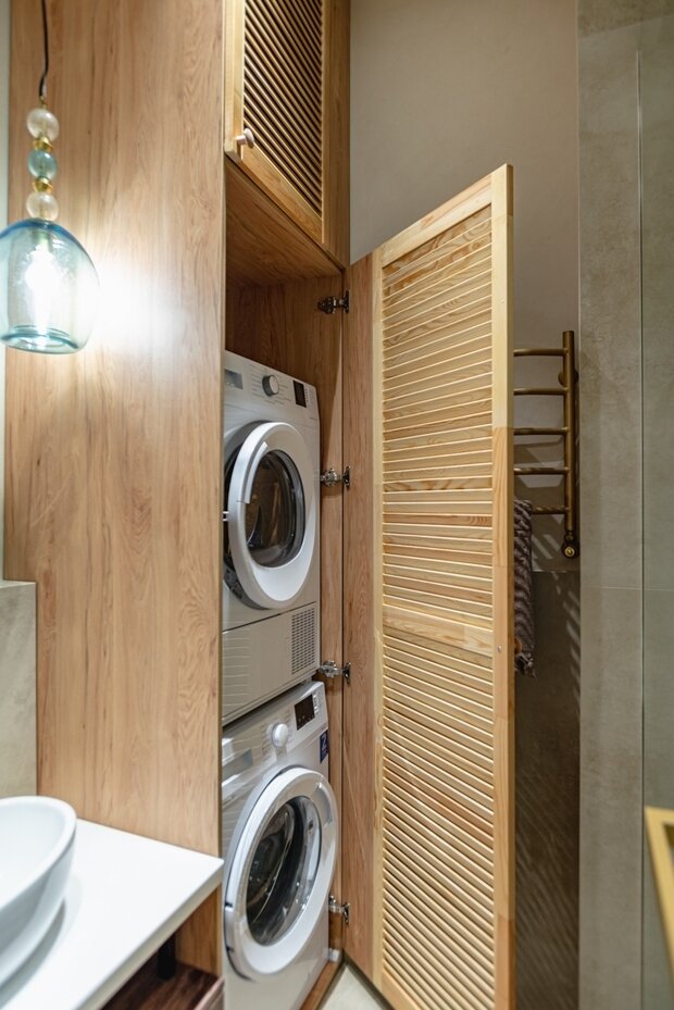 Фотография: Ванная в стиле Скандинавский, Современный, Эклектика, Минимализм, Эко, Квартира, Крым, Проект недели, 3 комнаты, Более 90 метров, Red Wine design, Евпатория – фото на INMYROOM