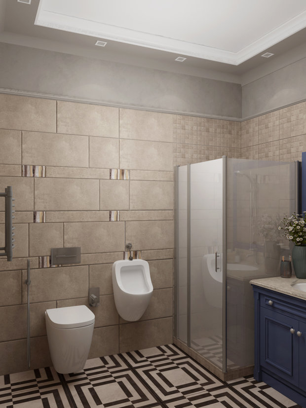 Фотография: Ванная в стиле Прованс и Кантри, Проект недели, Дом и дача, Новая Москва, Евгения Ермолаева, Таунхаус, Блочный дом, 4 и больше, Более 90 метров, EEDS DESIGN – фото на INMYROOM