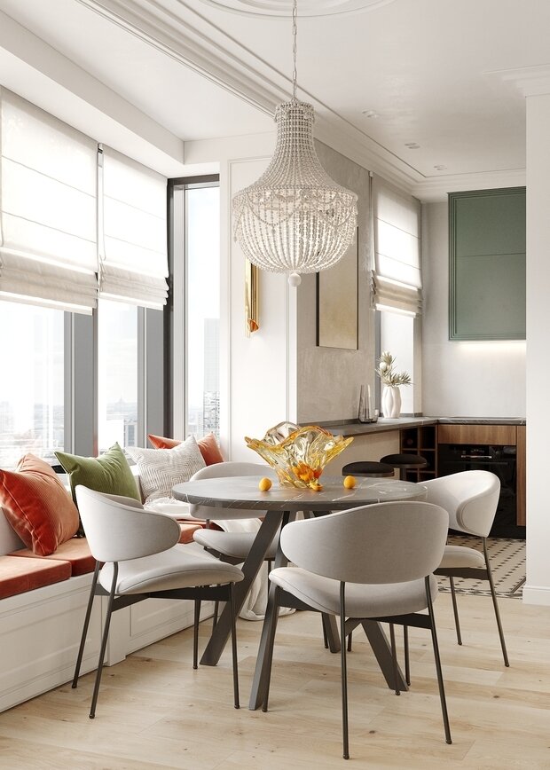 Фотография: Кухня и столовая в стиле Современный, Квартира, Проект дня, Москва, Монолитный дом, 2 комнаты, 40-60 метров, Project P, Анастасия Петухова – фото на INMYROOM