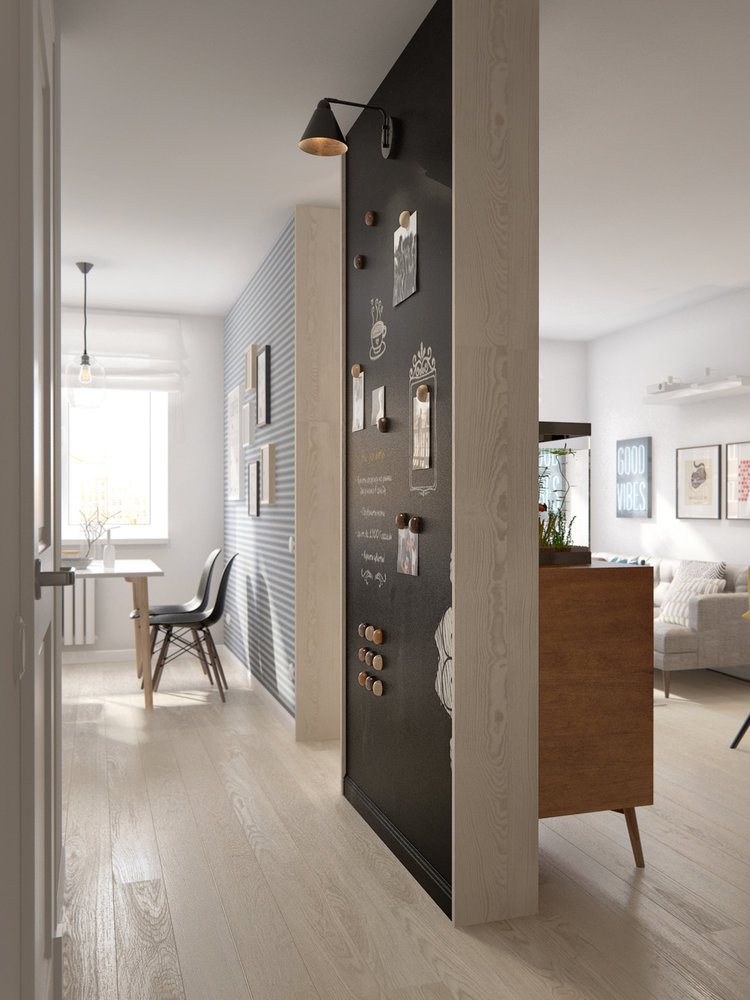 Фотография: Прихожая в стиле Скандинавский, Современный, Квартира, Белый, Проект недели, Санкт-Петербург, Int2 architecture, новостройка, Монолитный дом, 2 комнаты, 40-60 метров, 60-90 метров – фото на INMYROOM