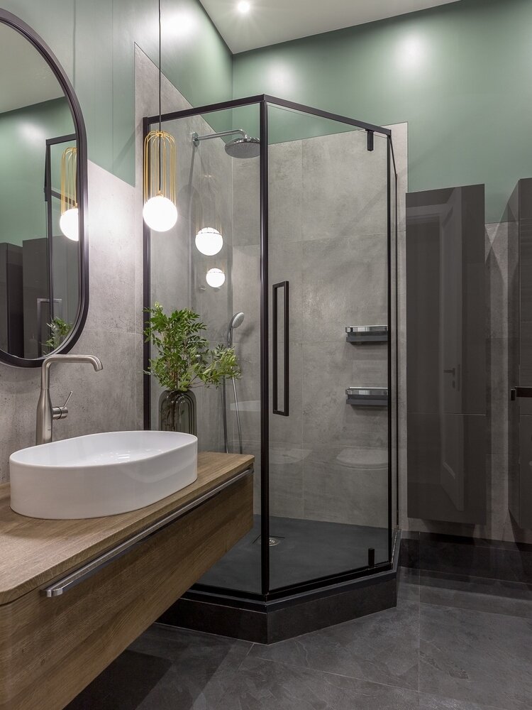 Фотография: Ванная в стиле Современный, Квартира, Проект недели, Москва, Альбина Алиева, 4 и больше, Более 90 метров, Монолитно-кирпичный – фото на INMYROOM