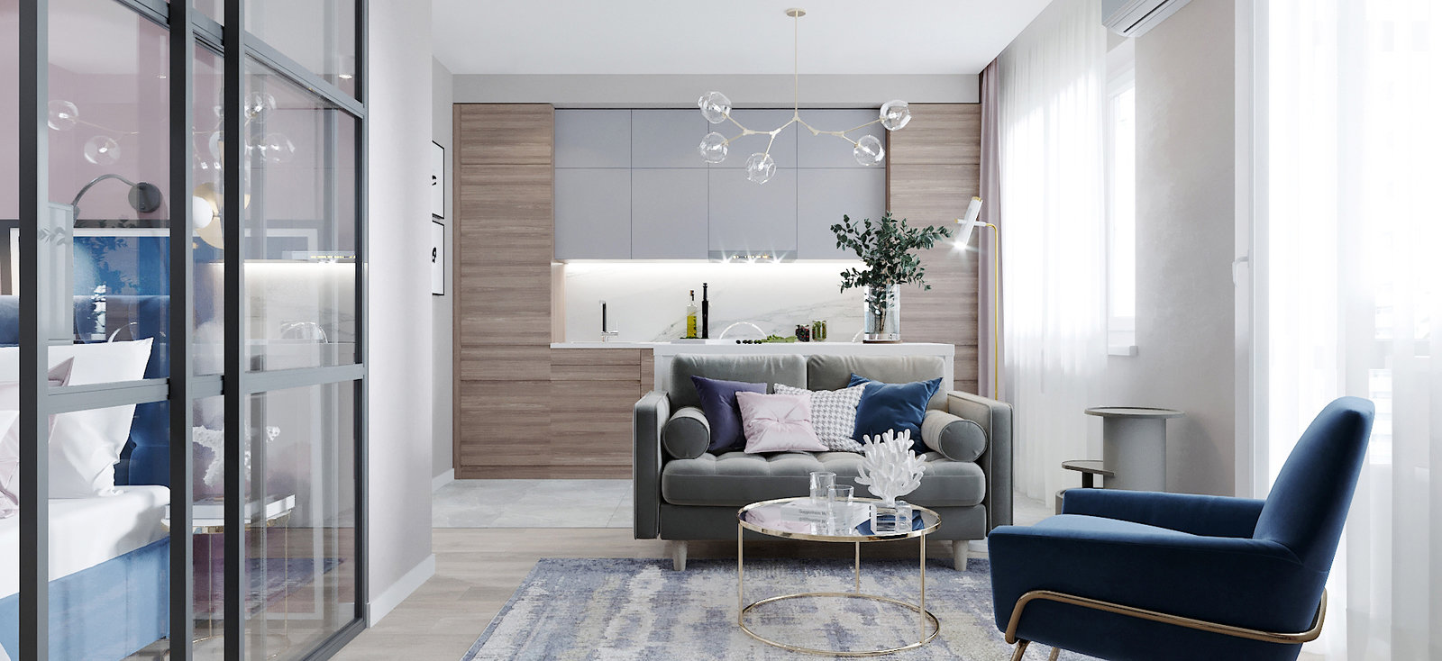 Фотография: Гостиная в стиле Современный, Малогабаритная квартира, Квартира, Студия, Проект недели, Красногорск, до 40 метров, Ольга Бойцова – фото на INMYROOM Фотография: Гостиная в стиле Современный, Малогабаритная квартира, Квартира, Студия, Проект недели, Красногорск, до 40 метров, Ольга Бойцова – фото на INMYROOM