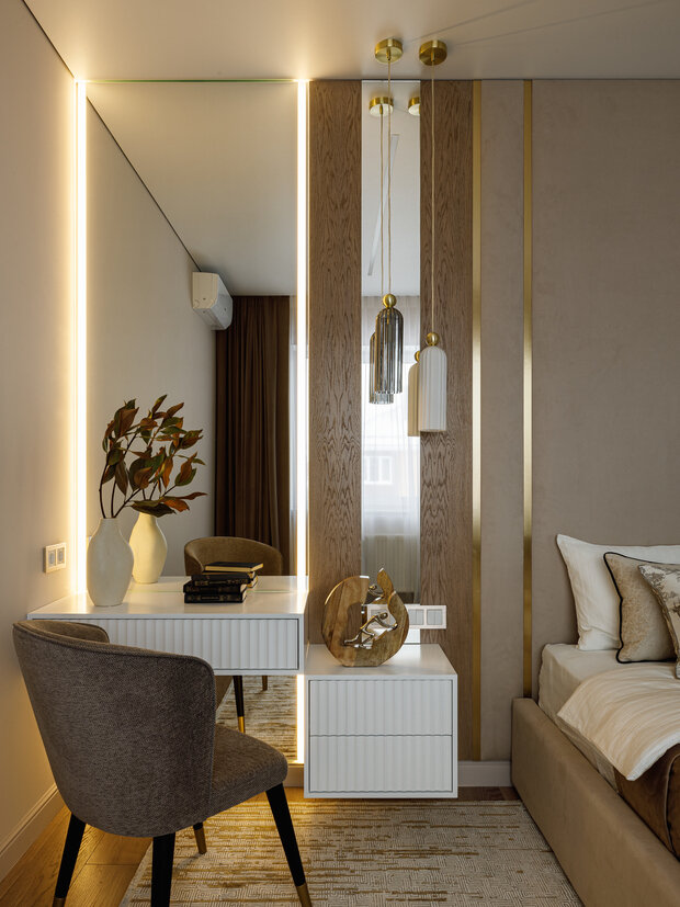 Фотография: Спальня в стиле Классический, Современный, Дом, Проект дня, Дом и дача, Кирпичный дом, 4 и больше, Более 90 метров, Уфа, Леня Бузина – фото на INMYROOM