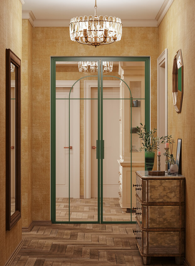 Фотография: Прихожая в стиле Классический, Современный, Эклектика, Проект недели, Москва, 4 и больше, Более 90 метров, Ольга Долидзе – фото на INMYROOM