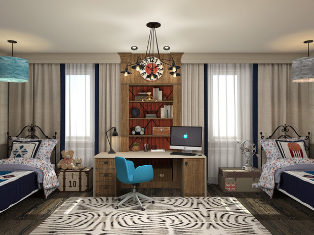 Фото из портфолио Детская для двух мальчиков – фотографии дизайна интерьеров на INMYROOM