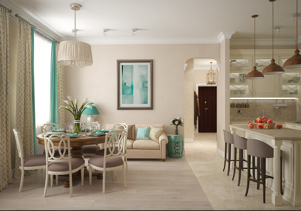 Фотография: Кухня и столовая в стиле Классический, Современный, Квартира, Проект недели, Москва, Студия 3.14, Тимур Абдрахманов, Старый фонд, Мария Легчанова, двухэтажная квартира, Кирпичный дом, 4 и больше, Более 90 метров – фото на INMYROOM