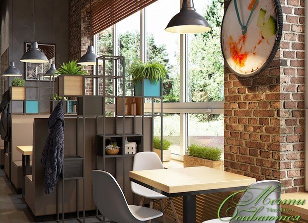 Фото из портфолио Интерьер кафе в стиле лофт – фотографии дизайна интерьеров на INMYROOM