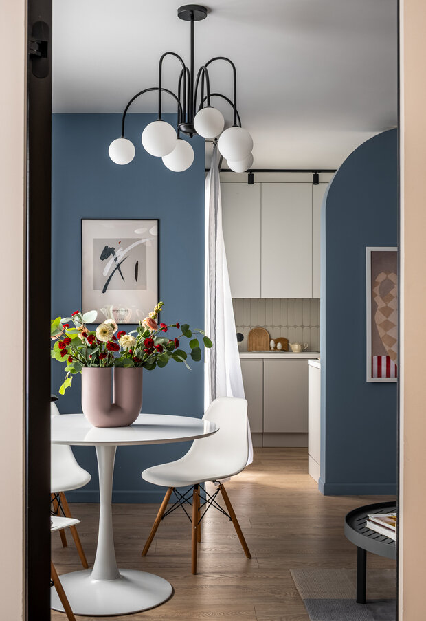 Фотография: Кухня и столовая в стиле Современный, Скандинавский, Квартира, Проект дня, Москва, Монолитный дом, 2 комнаты, 40-60 метров, Мия Грабчак – фото на INMYROOM