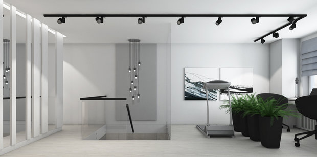 Фото из портфолио Серебристый минимал в пентхаусе – фотографии дизайна интерьеров на INMYROOM