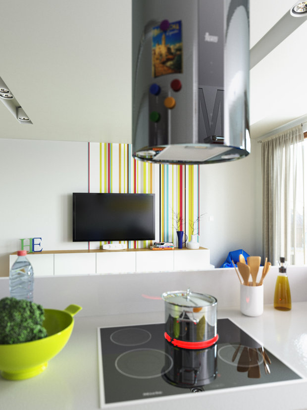 Фото из портфолио Яркая квартира – фотографии дизайна интерьеров на INMYROOM