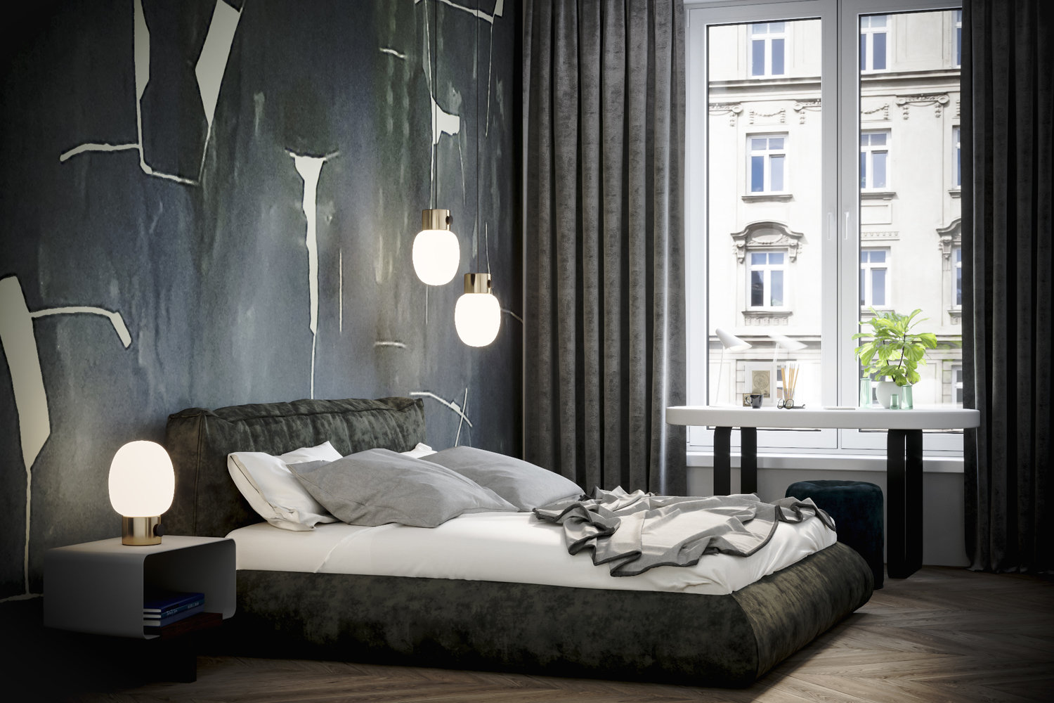 Фотография: Спальня в стиле Современный, Эклектика, Квартира, Проект дня, Москва, 3 комнаты, Более 90 метров, Ирина Орехова – фото на INMYROOM