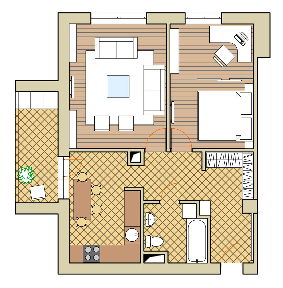 Фотография: Планировки в стиле , Квартира, Дома и квартиры, Перепланировка, II-67 – фото на INMYROOM Фотография: Планировки в стиле , Квартира, Дома и квартиры, Перепланировка, II-67 – фото на INMYROOM