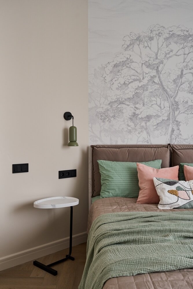 Фотография: Спальня в стиле Классический, Современный, Эклектика, Квартира, Проект недели, Москва, 2 комнаты, 40-60 метров, Елизавета Дорофеева – фото на INMYROOM Фотография: Спальня в стиле Классический, Современный, Эклектика, Квартира, Проект недели, Москва, 2 комнаты, 40-60 метров, Елизавета Дорофеева – фото на INMYROOM