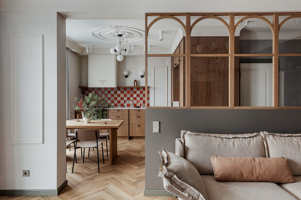 Фотография: Кухня и столовая в стиле Современный, Эклектика, Эко, Квартира, Проект дня, Минск, 3 комнаты, Анастасия Венедчук – фото на INMYROOM