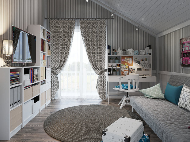Фотография: Детская в стиле Прованс и Кантри, Дом, Проект недели, Дом и дача, Екатеринбург, Юлия Калеми, 4 и больше, Более 90 метров – фото на INMYROOM