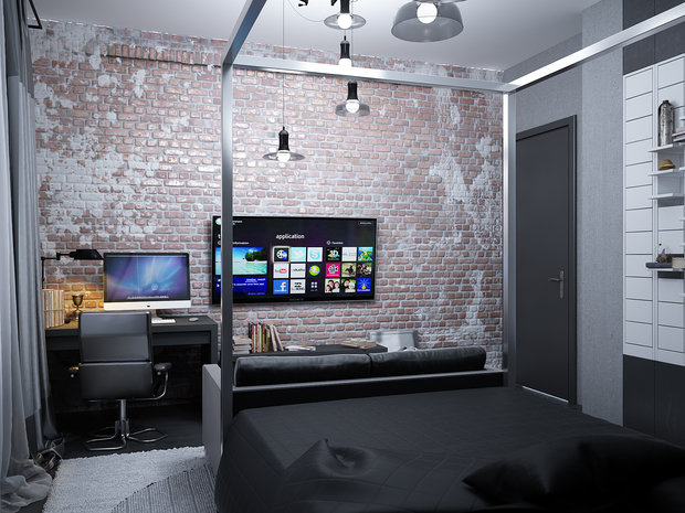 Фото из портфолио Брутальная комната – фотографии дизайна интерьеров на INMYROOM