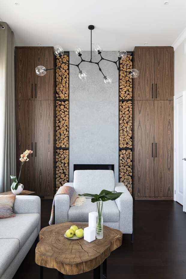 Фотография: Гостиная в стиле Скандинавский, Спальня, Квартира, Проект недели, Коричневый, ПРЕМИЯ INMYROOM – фото на INMYROOM