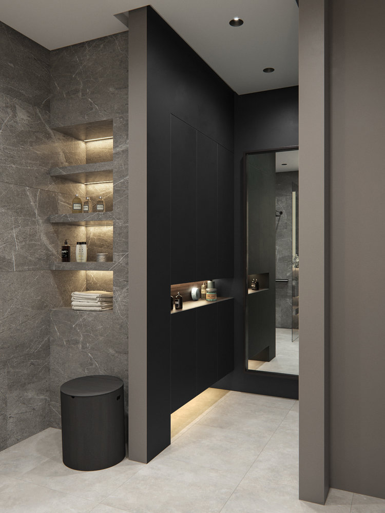 Фотография: Ванная в стиле Современный, Квартира, Минимализм, Проект недели, Москва, Estima, Монолитный дом, 4 и больше, Более 90 метров, Aiya Design – фото на INMYROOM Фотография: Ванная в стиле Современный, Квартира, Минимализм, Проект недели, Москва, Estima, Монолитный дом, 4 и больше, Более 90 метров, Aiya Design – фото на INMYROOM