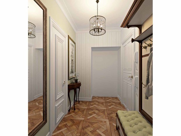 Фото из портфолио "Сохраняя традиции". Проект ванной, прихожей и кухни (21 кв.м). – фотографии дизайна интерьеров на INMYROOM