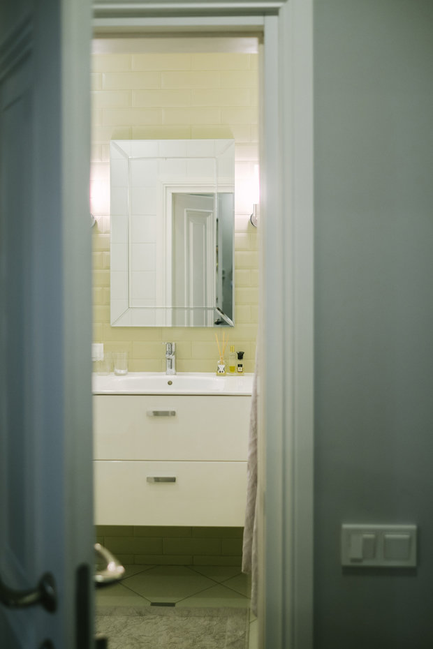 Фотография: Ванная в стиле Современный, Квартира, Проект недели, Москва, Кирпичный дом, Катя Алагич, Илья Гульянц, El Born Studio, дом серии II-14 – фото на INMYROOM