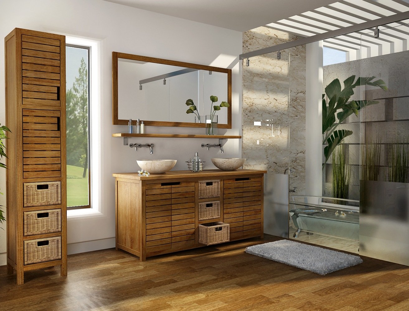 Фотография: Ванная в стиле Прованс и Кантри, Современный, Интерьер комнат, Teak House, Эко – фото на INMYROOM Фотография: Ванная в стиле Прованс и Кантри, Современный, Интерьер комнат, Teak House, Эко – фото на INMYROOM