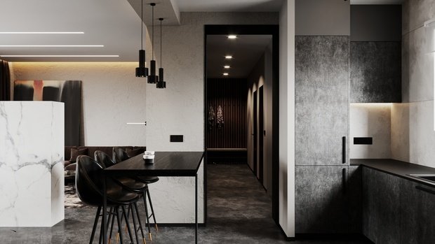 Фото из портфолио Жилой дом в Москве 240 m2 – фотографии дизайна интерьеров на INMYROOM