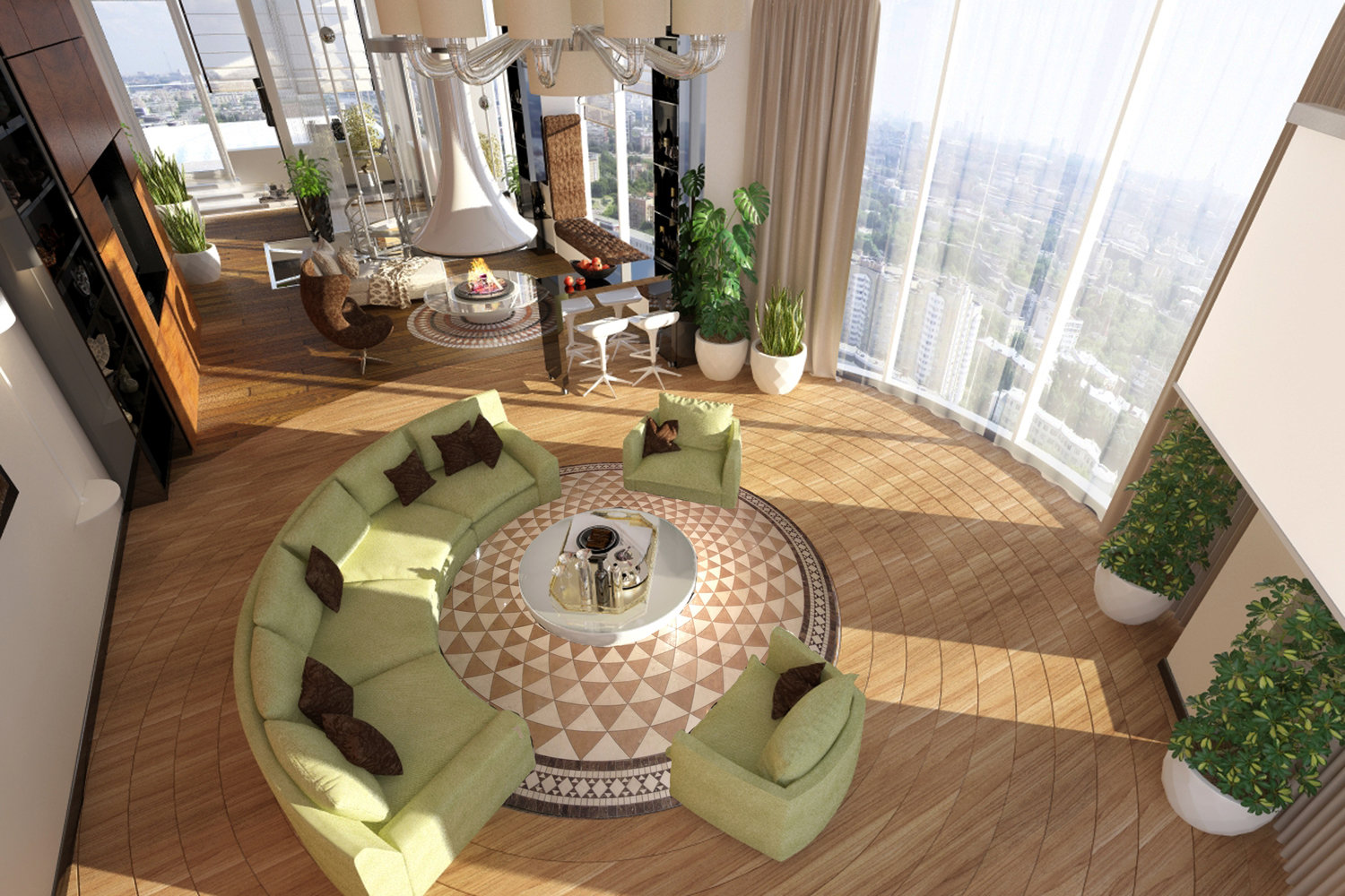 Фото из портфолио Пентхаус двухуровневый – фотографии дизайна интерьеров на INMYROOM Фото из портфолио Пентхаус двухуровневый – фотографии дизайна интерьеров на INMYROOM