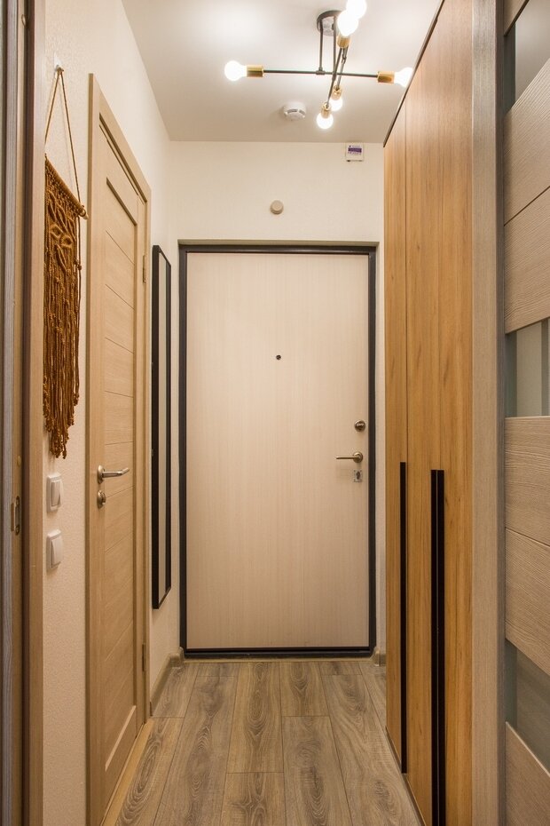 Фотография: Прихожая в стиле Скандинавский, Современный, Восточный, Малогабаритная квартира, Квартира, Студия, Проект недели, Санкт-Петербург, до 40 метров, Анна Посохова, Ольга Трехонина – фото на INMYROOM