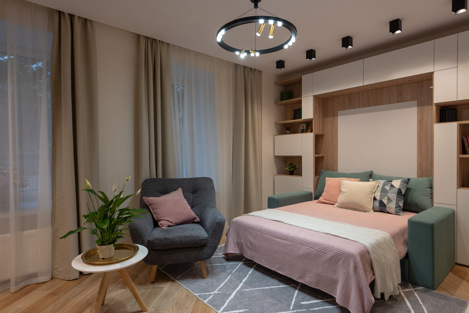 Фотография: Гостиная в стиле Современный, Квартира, Проект дня, Москва, 2 комнаты, 40-60 метров, Елена Богдан – фото на INMYROOM Фотография: Гостиная в стиле Современный, Квартира, Проект дня, Москва, 2 комнаты, 40-60 метров, Елена Богдан – фото на INMYROOM