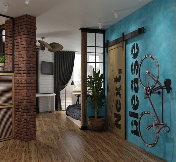 Фотография: в стиле , Гид, керамическая плитка, двушка, домашняя стирка, ИКЕА в интерьере дома, спальня с гардеробом, студия в современном стиле, гардеробная в квартире, идеи для малогабаритки, двухкомнатная квартира в хрущевке, П-46 – фото на INMYROOM