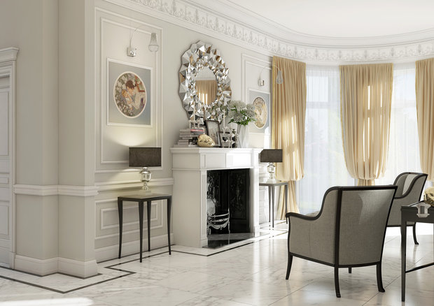 Фото из портфолио "Нежная классика" – фотографии дизайна интерьеров на INMYROOM