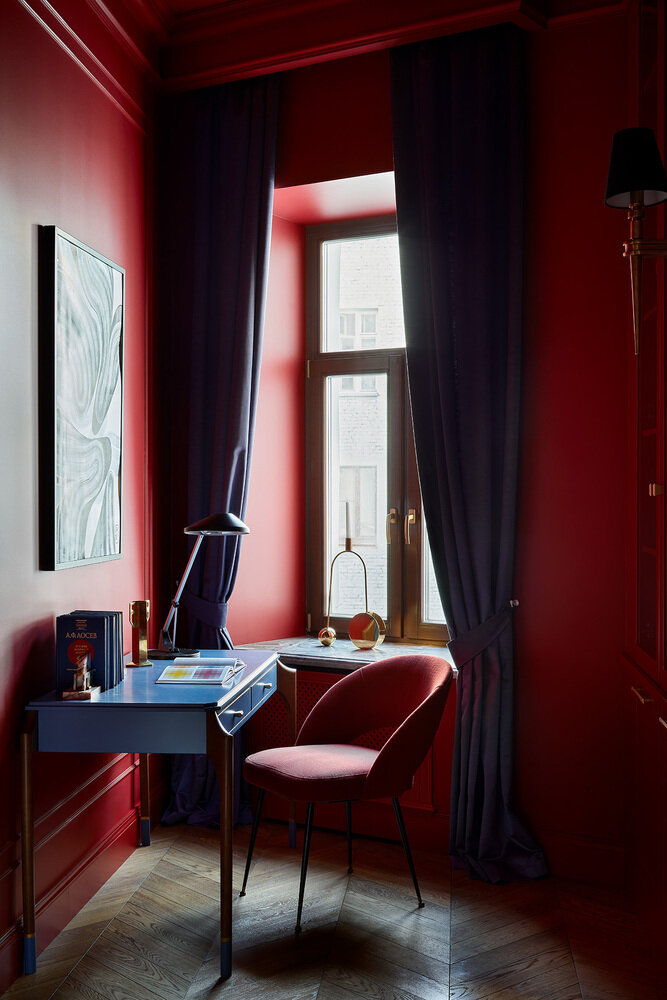 Фотография: Кабинет в стиле Классический, Эклектика, Квартира, Проект недели, Москва, Кирпичный дом, 4 и больше, Более 90 метров, Алиса Шабельникова, #эксклюзивныепроекты – фото на INMYROOM