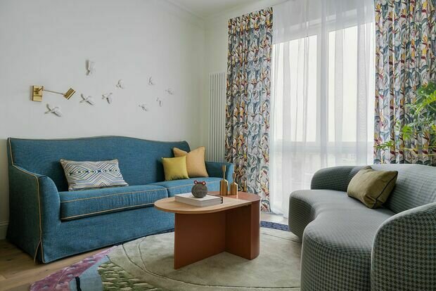 Фотография: Гостиная в стиле Современный, Классический, Квартира, Проект дня, Москва, 4 и больше, 60-90 метров, Анна Морозова – фото на INMYROOM