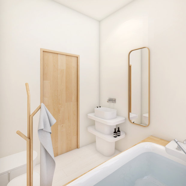 Фотография: Ванная в стиле Скандинавский, Современный, Квартира, Дома и квартиры, Минимализм, Проект недели – фото на INMYROOM